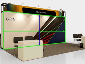 2d Inkjet Print on Compressed Foam - 6mL Backwall (Poles Not Visible)