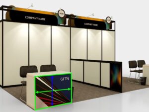 3c Inkjet Print on Compressed Foam - 750mmH Information Counter Front (Poles Not Visible)