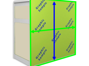 5c Inkjet Print on Compressed Foam - 1000mmH Information Counter Front (Poles Not Visible)